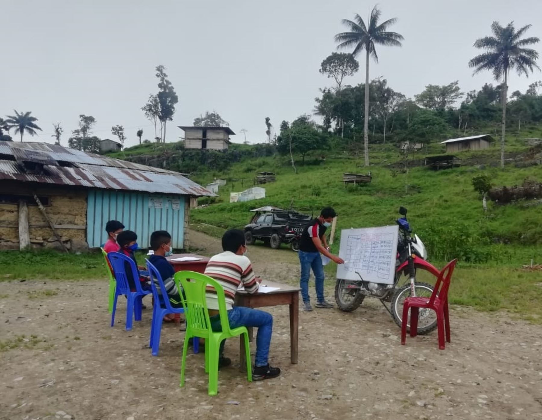 Conoce a Neyber Terrones Díaz, el joven talento estudiante de la Universidad de San Marcos, natural de Amazonas, que viaja en moto para enseñar a niños de comunidades alejadas de esa región. ANDINA/Difusión