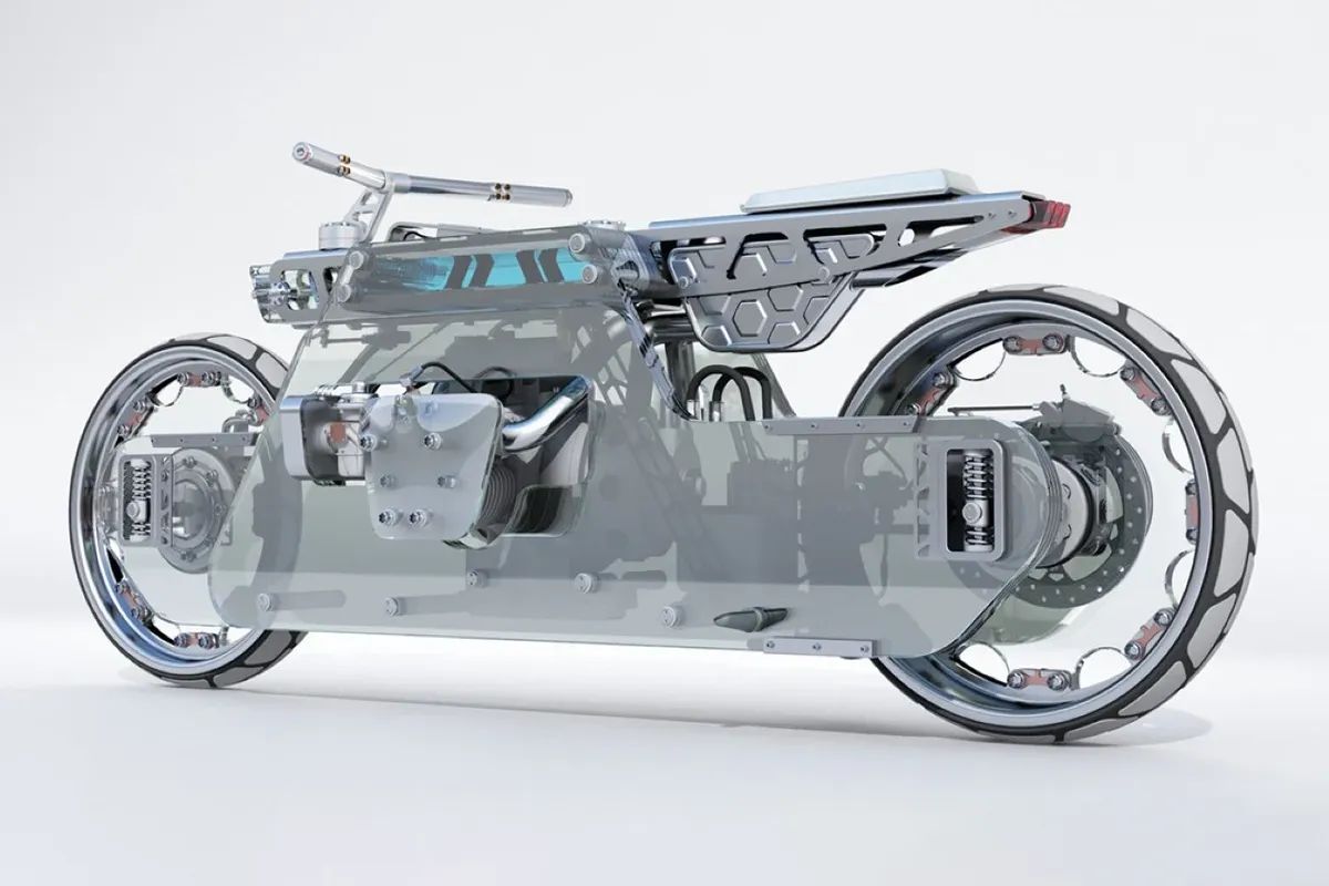 La moto transparente hecha con cristal blindado