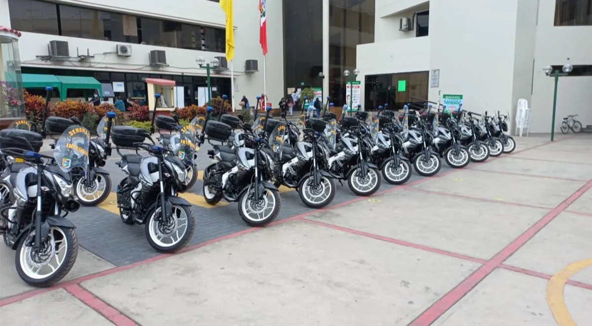Santa Anita ya cuenta con una nueva flota de motos para combatir la inseguridad, foto | El Popular