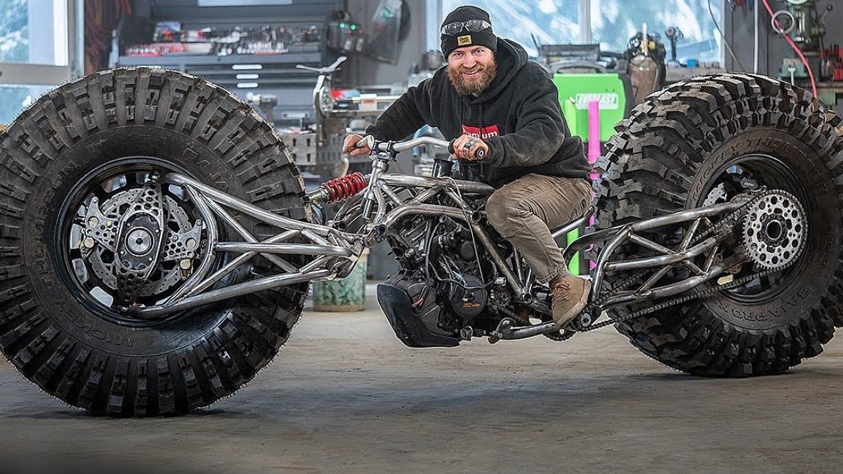 La 'Monster Chopper' es la moto más salvaje jamás vista: ¡Tiene neumáticos  de 46 pulgadas!