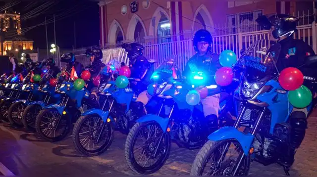 Motocicletas fueron exhibidas en el frontis del Palacio Municipal de Lurigancho-Chosica.