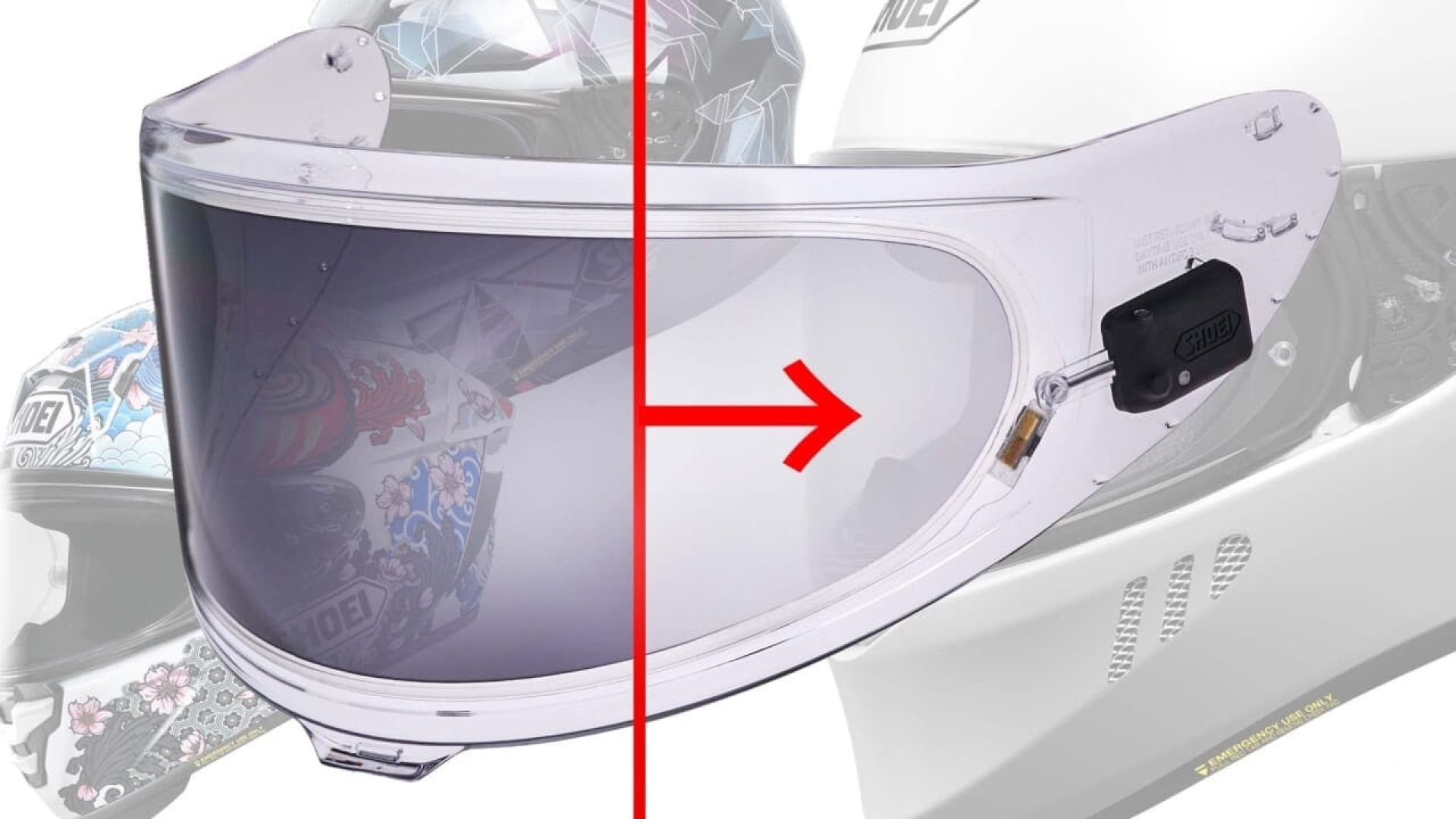 Shoei e:DRYLENS, visiera elettronica auto?oscurante