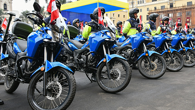 Municipalidad de Barranco recibe 20 motocicletas para fortalecer el trabajo en Seguridad Ciudadana