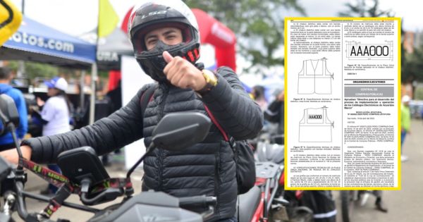 MTC: todos los motociclistas deberán usar chaleco con número de placa