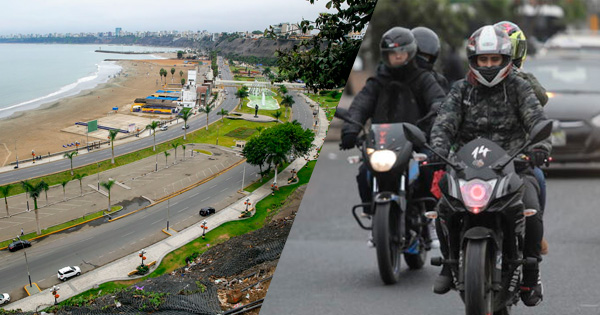 Prohíben tránsito de motos en la Costa Verde - El Men
