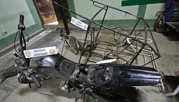 Encontraron chasis y motores que no estaban registradas en la Sunarp y que al parecer eran robadas