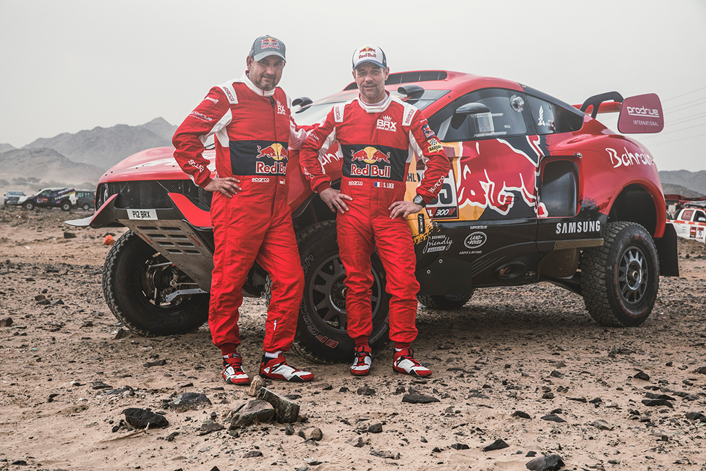 SEBASTIEN-LOEB-FRA-and-DANIEL-ELENA-MCO-for-Bahrain-Raid-XTreme-SSV-team-during-shakedown-of-Rally-D