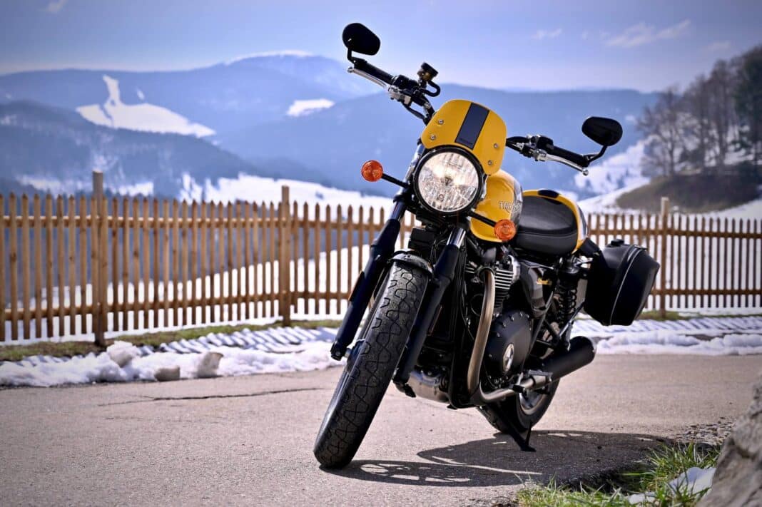 Moto con el frío