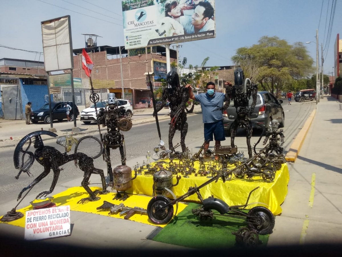 Juan Carlos Girón: el artista que convierte el fierro reciclado en arte