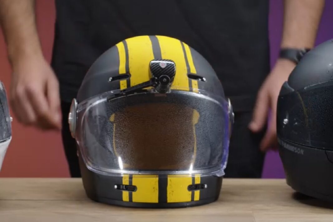 Pensabas que el limpiaparabrisas para casco quedó en nada? Pues no.  Bikerguard es la nueva versión disponible y más eficaz