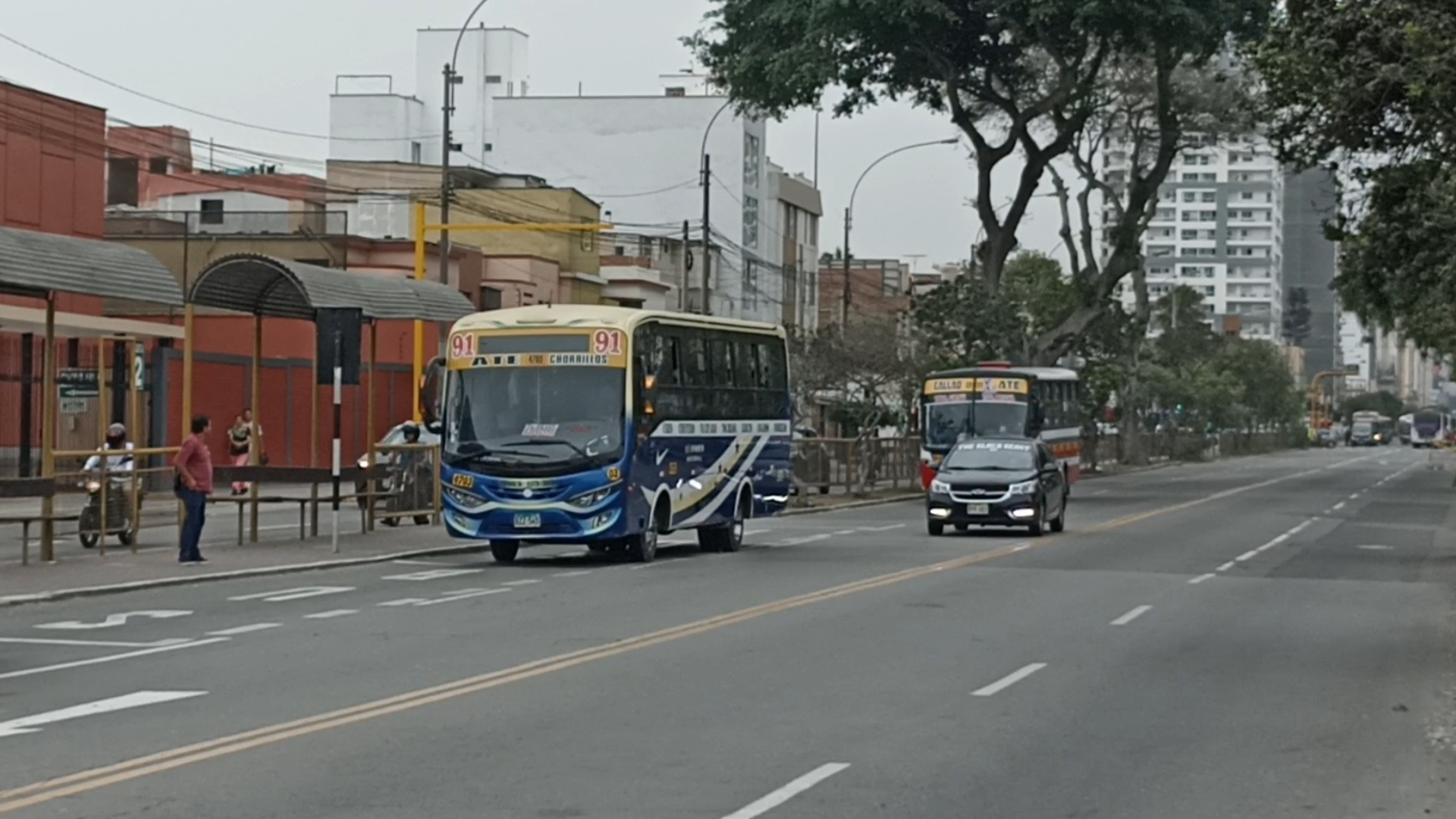 Lima - Jesús María: Jesús María: vehículos particulares circulan por vía exclusiva para buses en la avenida Brasil