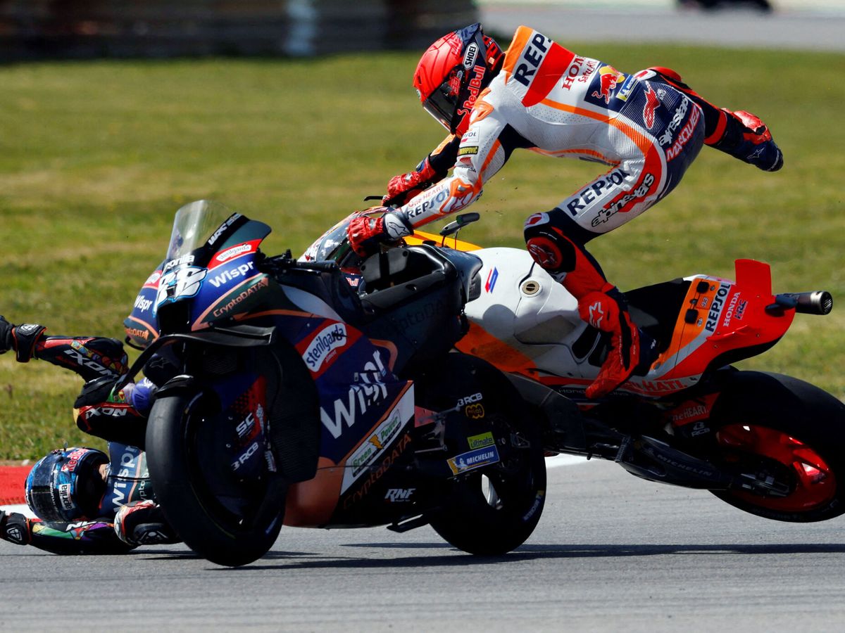 Foto: Marc Márquez, durante el Gran Premio de Portimao. (Reuters/Marcelo Del Pozo)