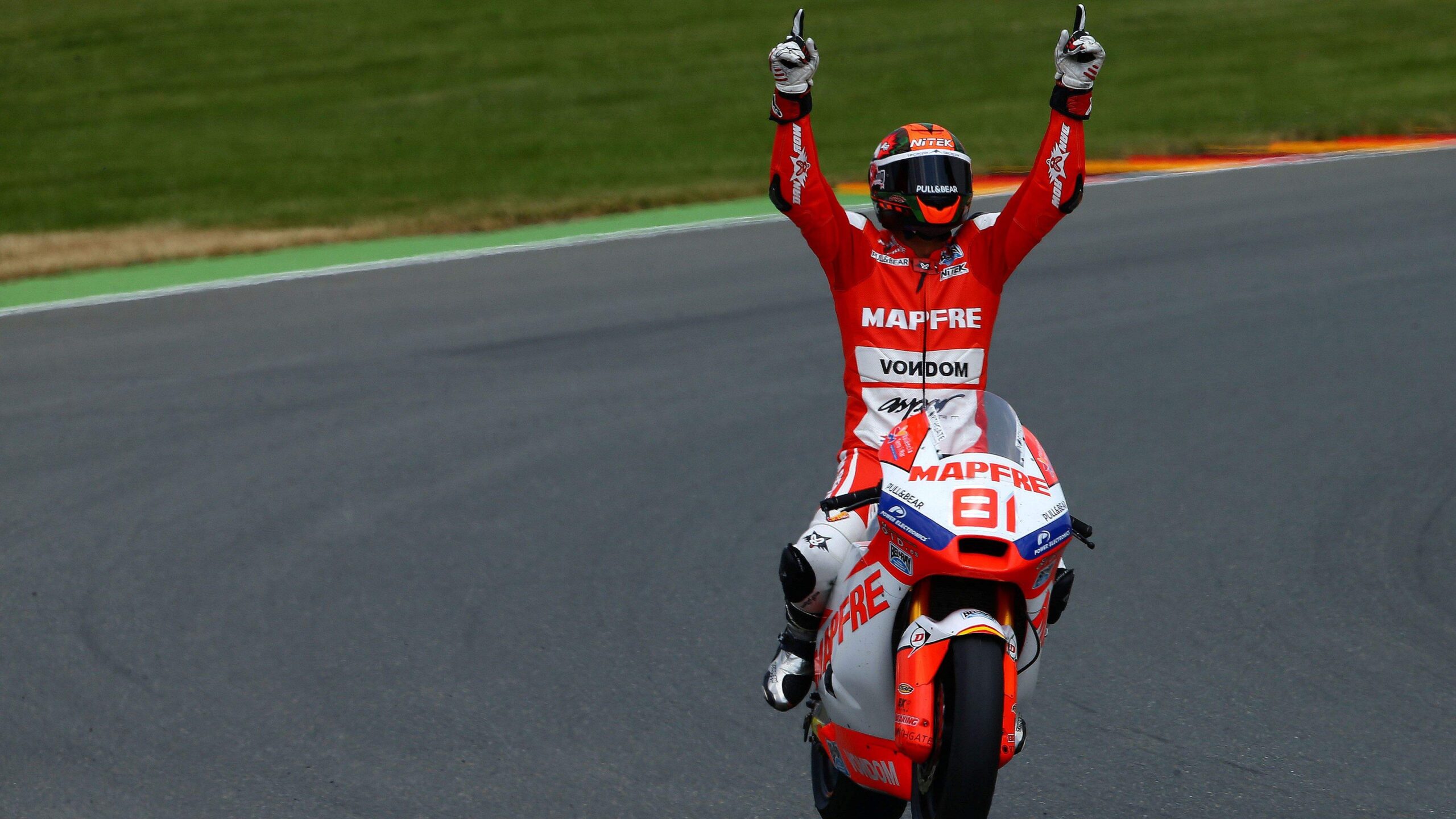 Jordi Torres logró su único triunfo mundialista ganando la carrera de Moto2 en Sachsenring 2013