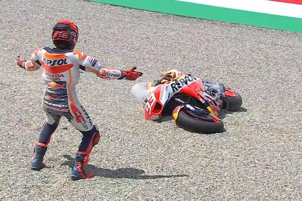 Vídeo: caída de Marc Márquez cuando buscaba el podio en Mugello