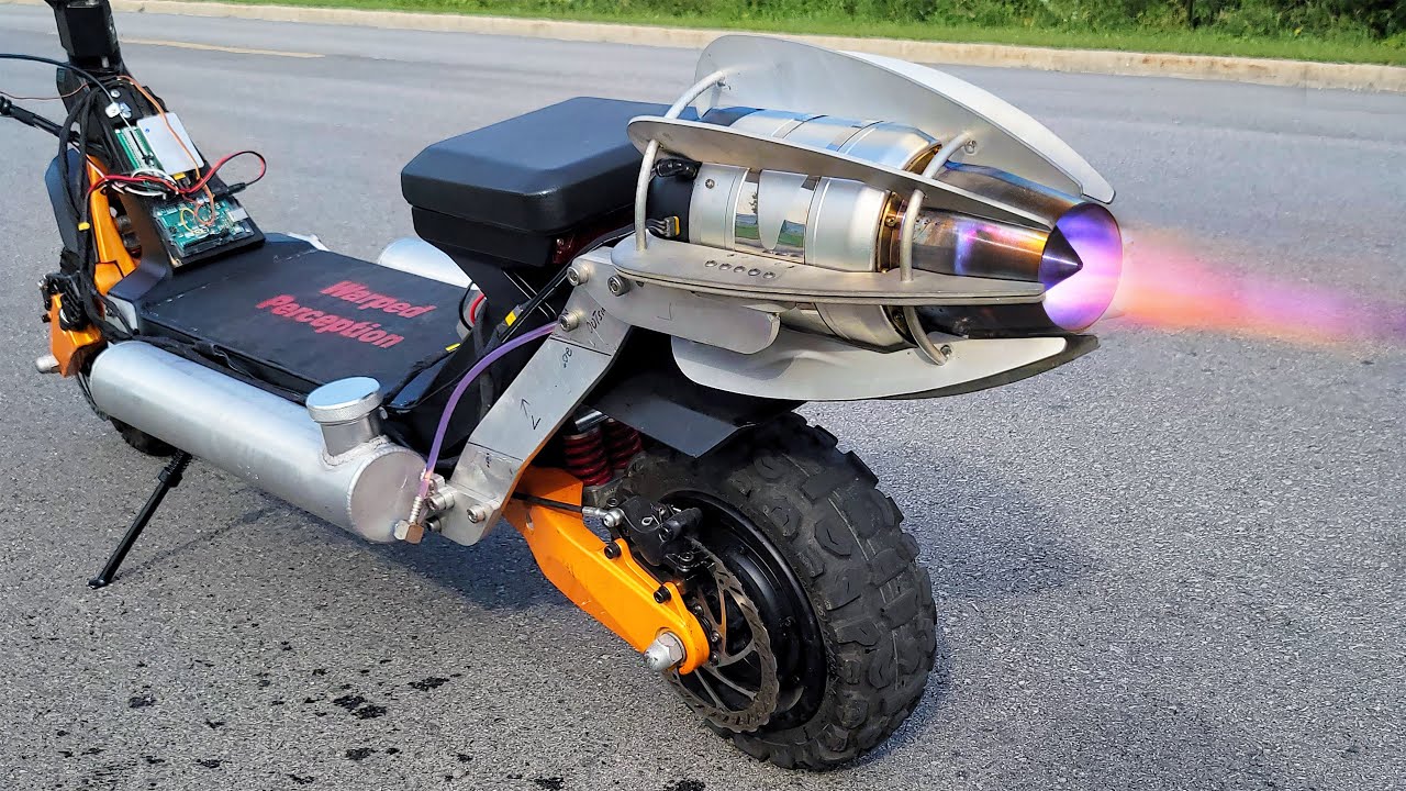 Youtuber añade un motor a reacción a su scooter eléctrico y gana más velocidad | VIDEO | Warped Perception | YouTube | Inventos | TECNOLOGIA | EL COMERCIO PERÚ