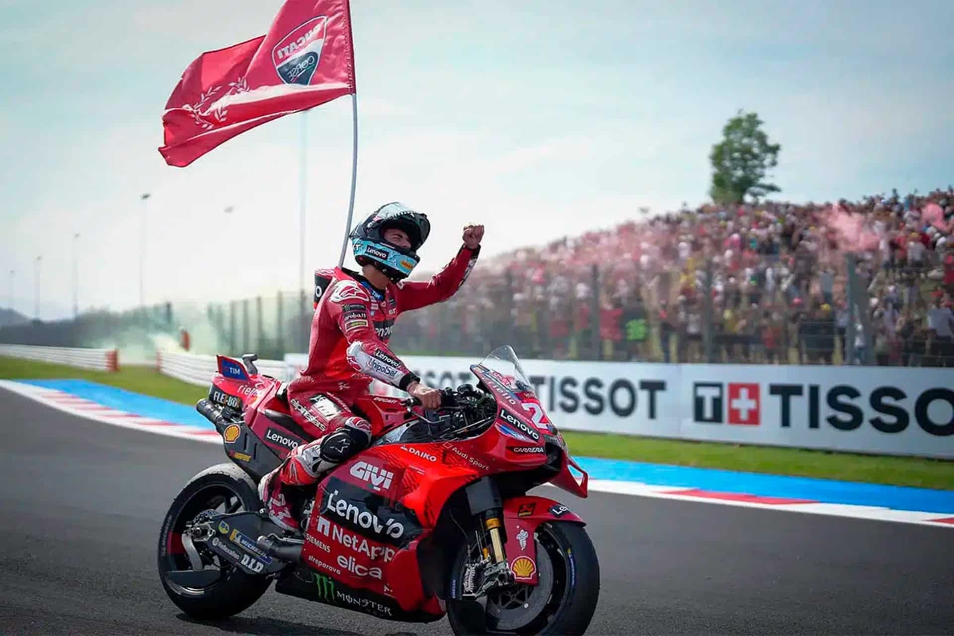 Ducati alcanza las 100 victorias en MotoGP en el recién disputado GP de la  Emilia-Romagna