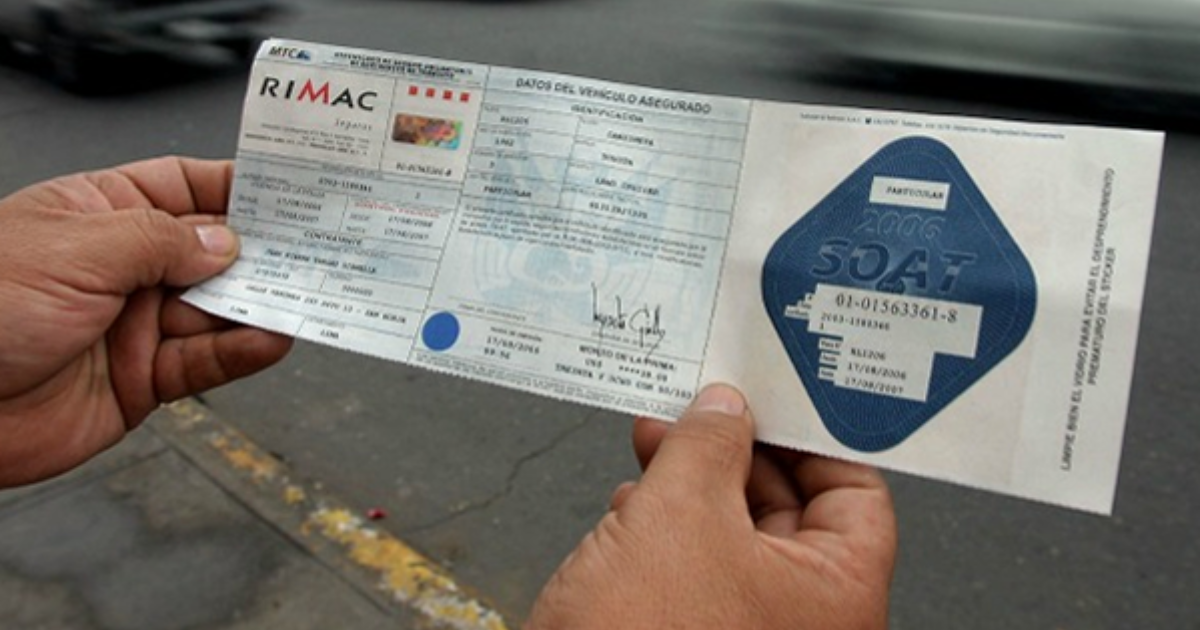 ¿Cuánto es la cobertura de gastos e indemnización del SOAT ante un  accidente de tránsito?