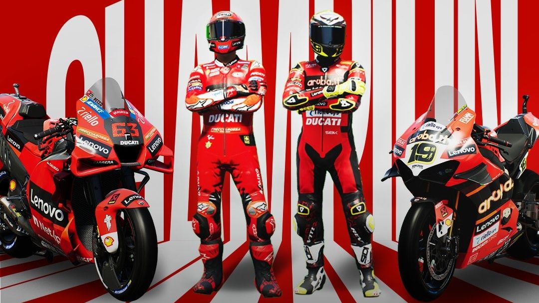 Pecco Bagnaia y Álvaro Bautista dan a Ducati el primer doblete MotoGP Superbike
