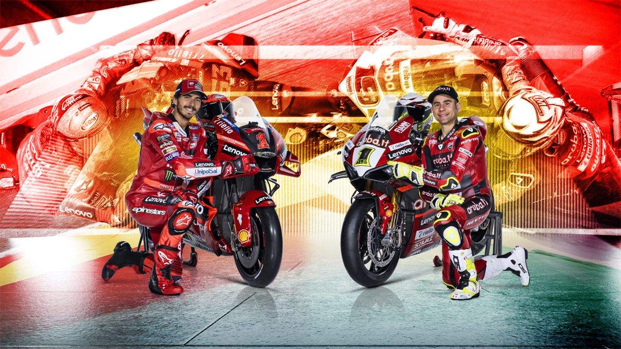 Pecco Bagnaia y Álvaro Bautista lucirán en 2023 el número 1 en su Ducati.