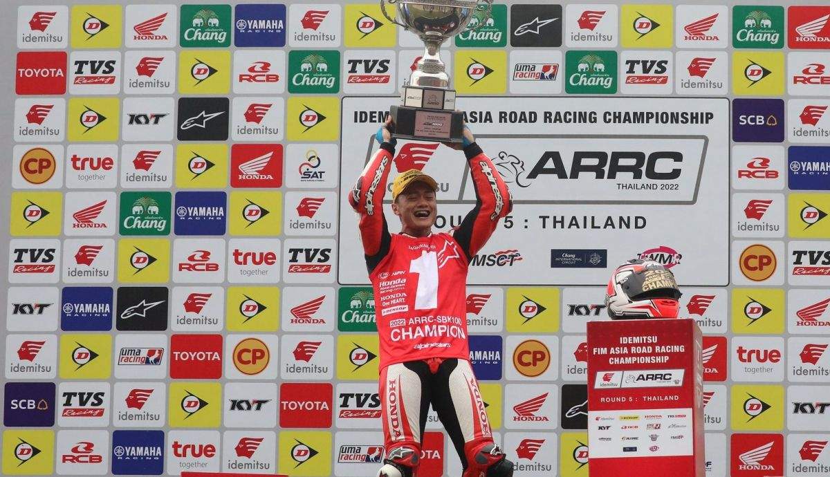 Zaqhwan Zaidi celebra su título del Asia Superbike 1000cc 2022